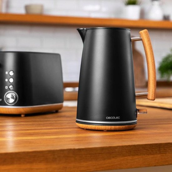 Cecotec 01479 bouilloire 1,7 L 3000 W Noir, Bois Cecotec 01479 bouilloire 1,7 L 3000 W Noir, Bois