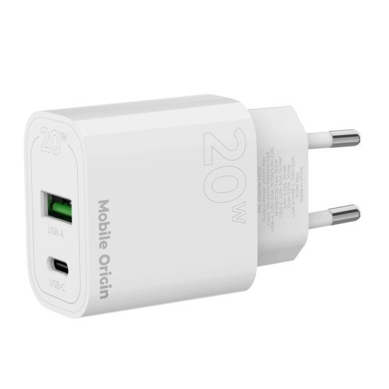 Mobile Origin MO12 Universel Blanc Secteur Charge rapide Intérieure