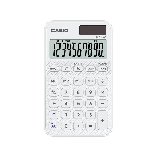 Casio SL-310YC calculatrice Poche Calculatrice basique Blanc