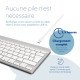 R-Go Tools Clavier ergonomique R-Go Compact Break, clavier compact avec logiciel de pause,QWERTZ (DE), Bluetooth, blanc