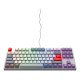 CHERRY K4V2 TKL clavier Gaming USB QWERTY Anglais américain Gris, Gris clair, Rouge
