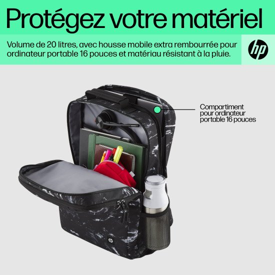 HP Sac à dos Campus XL imprimé marbre