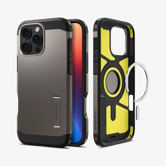 Spigen Tough Armor AI (MagFit) coque de protection pour téléphones portables 16 cm (6.3") Housse Gris Spigen Tough Armor AI (MagFit) coque de protection pour téléphones portables 16 cm (6.3") Housse Gris