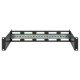 Intellinet Kit rail DIN réglable 19", 2U, pour équipements sur rail DIN chapeau, profondeur réglable 48–174 mm, aluminium, noir RAL 9005, garantie trois ans