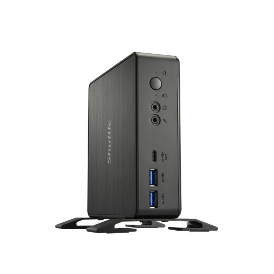 Shuttle XPC Nano PC NC40U, Intel Celeron 7305U, 1x HDMI, 1x DP,1xUSB-C/DP, 6x USB3.2, 1x 2.5" bay, 2x M.2, 1x LAN, RAID, fonctionnement permanent 24/7, attaches VESA