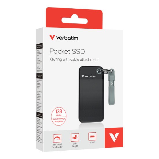 Verbatim 32432 lecteur à circuits intégrés externe 128 Go USB Type-C 3.2 Gen 2 (3.1 Gen 2) Noir, Gris