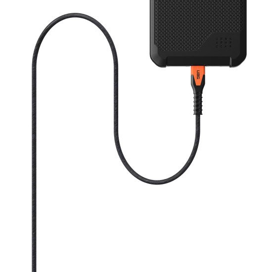 Urban Armor Gear Kevlar câble USB USB 2.0 1,5 m USB C 0,48 Gbit/s 140 W Noir, Orange