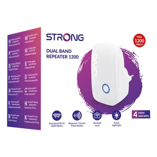 Strong Repeater 1200 Répéteur réseau Blanc 10, 100 Mbit/s