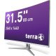 Wortmann AG 3030219 écran PC 81,3 cm (32") 2560 x 1440 pixels Dual WQHD LED Argent, Blanc