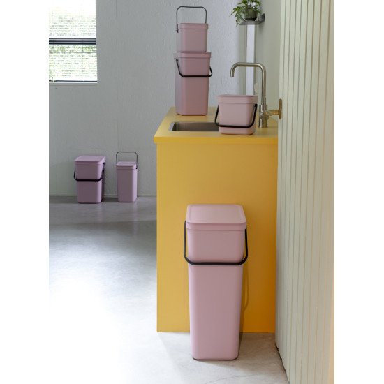 Brabantia Sort & Go 6 L Rectangulaire Plastique recyclé Rose