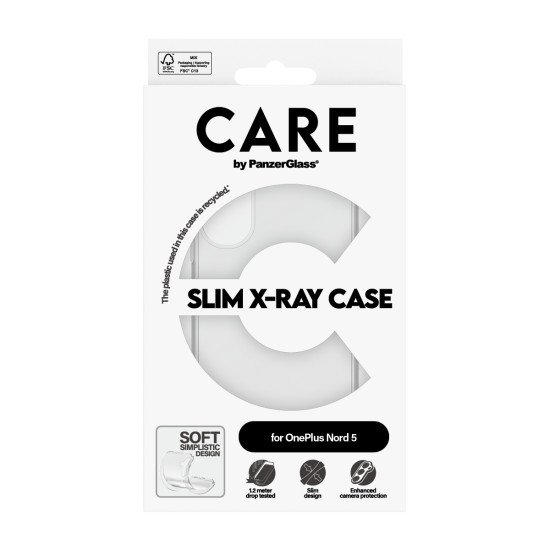 PanzerGlass CARE™ by ® X-Ray Case OnePlus Nord 5 coque de protection pour téléphones portables Housse Transparent