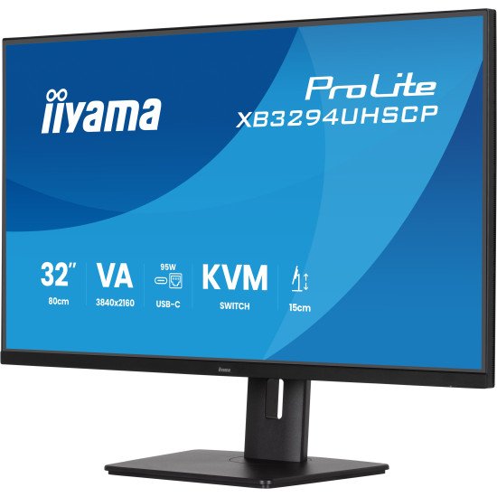iiyama ProLite XB3294UHSCP-B1 écran PC 80 cm (31.5") 3840 x 2160 pixels 4K Ultra HD Noir iiyama ProLite XB3294UHSCP-B1 écran PC 80 cm (31.5") 3840 x 2160 pixels 4K Ultra HD Noir