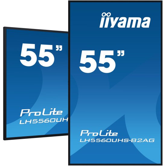 iiyama LH5560UHS-B2AG Écran d'affichage dynamique Carte A numérique 139,7 cm (55") LED Wifi 500 cd/m² 4K Ultra HD Noir Intégré dans le processeur Android 11 24/7 iiyama LH5560UHS-B2AG Écran d'affichage dynamique Carte A numérique 139,7 cm (55") LED Wifi 500 cd/m² 4K Ultra HD Noir Intégré dans le processeur Android 11 24/7