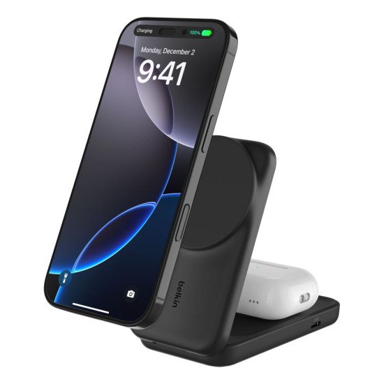 Belkin Qi2 Fitness tracker, Casques, Smartphone, Smartwatch Noir USB Recharge sans fil Charge rapide Intérieure Belkin Qi2 Fitness tracker, Casques, Smartphone, Smartwatch Noir USB Recharge sans fil Charge rapide Intérieure