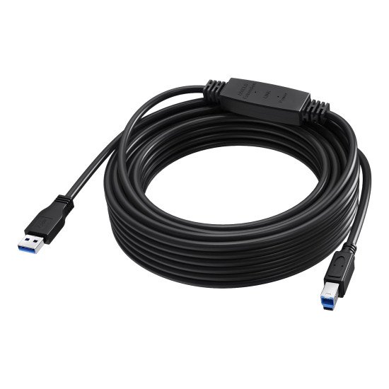 Vision TC 10MUSB3.0+/BL câble USB USB 3.2 Gen 1 (3.1 Gen 1) 10 m USB C USB B 5 Gbit/s Noir