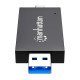 Manhattan Lecteur/enregistreur de cartes multiformat USB-A/USB-C, 5 Gbps (USB 3.0), connecteur mâle vers emplacements microSD et SD/MMC, format mini, compatible avec Windows ou Mac, noir/translucide, garantie de 3 ans