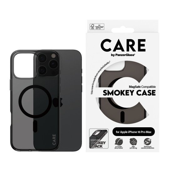 PanzerGlass CARE by PG Smokey w. MagS iPhone16p 6.9 coque de protection pour téléphones portables Housse Transparent PanzerGlass CARE by PG Smokey w. MagS iPhone16p 6.9 coque de protection pour téléphones portables Housse Transparent