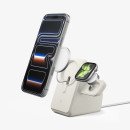Spigen Magsafe Duo Charger Stand (Mag Fit) Smartphone, Smartwatch Beige USB Recharge sans fil Intérieure