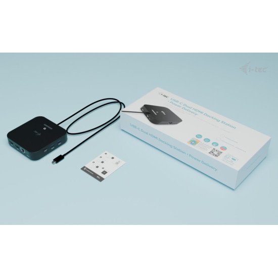 i-tec USB-C Dual HDMI Docking Station with Power Delivery 100 W