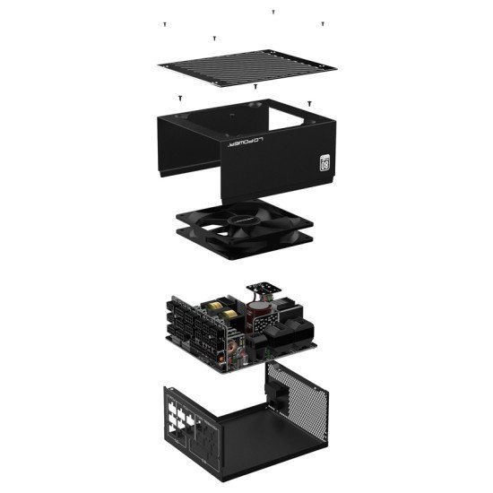 LC-Power Netzteil ATX 3.1 850W/135mm 80+ Platinum Retail, Full Modular unité d'alimentation d'énergie 20+4 pin ATX Noir