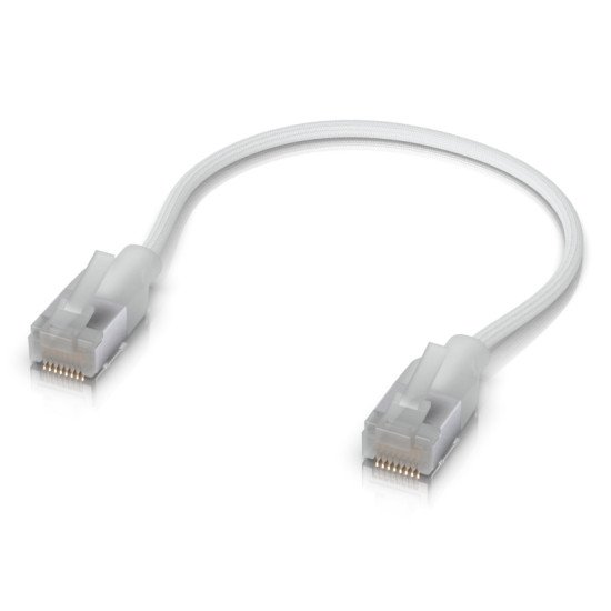Ubiquiti UACC-Cable-Patch-EL-C6A-0.15M-W-24 câble de réseau Translucide, Blanc 0,15 m Cat6a Ubiquiti UACC-Cable-Patch-EL-C6A-0.15M-W-24 câble de réseau Translucide, Blanc 0,15 m Cat6a