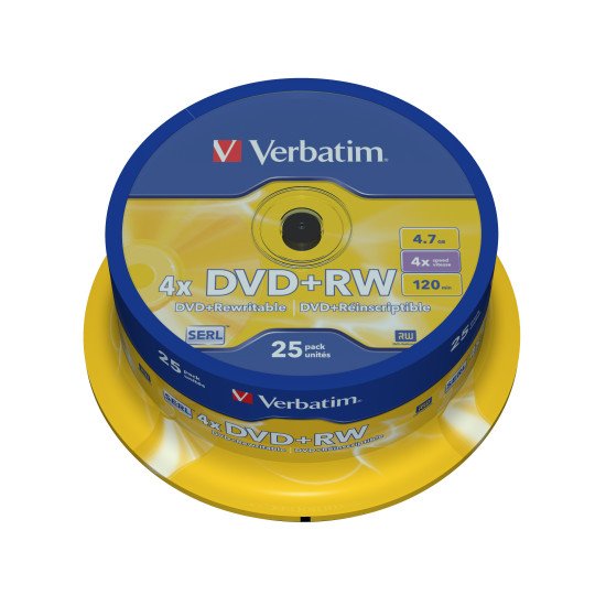 Verbatim DVD+RW Matt Silver 25p.