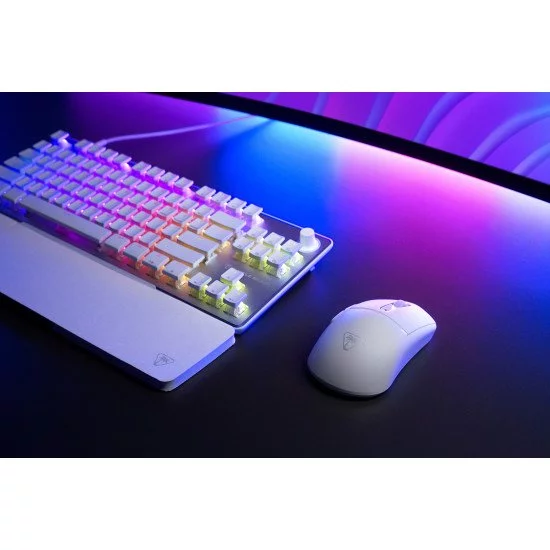 Turtle Beach Burst II Air - Souris gaming sans fil 2,4 GHz : ultralégère avec 47 g, touches optiques, symétrique, capteur optique 26 000 PPP, Bluetooth, autonomie 120 heures, câble USB-C Blanc Turtle Beach Burst II Air - Souris gaming sans fil 2,4 GHz : ultralégère avec 47 g, touches optiques, symétrique, capteur optique 26 000 PPP, Bluetooth, autonomie 120 heures, câble USB-C Blanc