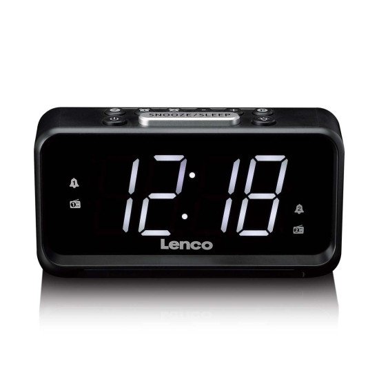 Lenco CR-28BK Radio portable Horloge Analogique Noir Lenco CR-28BK Radio portable Horloge Analogique Noir