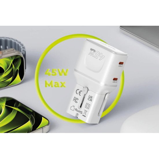 Mobile Origin MO-PW26-WHT chargeur d'appareils mobiles Universel Noir Secteur Charge rapide Intérieure