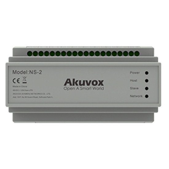 Akuvox NS-2 commutateur réseau Fast Ethernet (10/100) DIN rail Gris Akuvox NS-2 commutateur réseau Fast Ethernet (10/100) DIN rail Gris