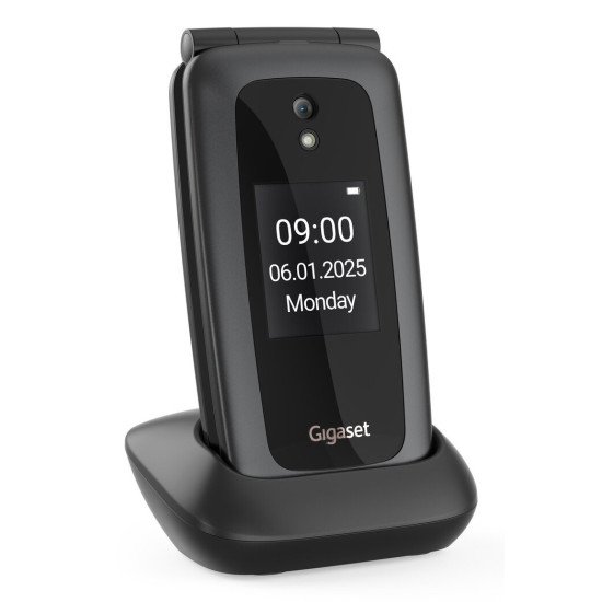 Gigaset GL795 7,11 cm (2.8") 142 g Noir Téléphone pour seniors