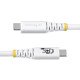 StarTech.com Câble USB 4 de 2 m, 20 Gbps, Câble USB-C Certifié USB-IF, PD EPR 240 W, DP 1.4 4K 120 Hz, Gaine TPE, Cordon USB-C Blanc