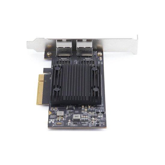 StarTech.com Carte Réseau PCIe 10 Gb Ethernet à 2 Ports, Carte d'Interface Réseau 10 GbE, Chipset Broadcom BCM57416, Double RJ45 10GBase-T/Gigabit, Carte NIC, TAA