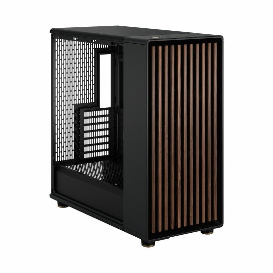 Fractal Design FD-C-NOR1X-01 unité centrale Midi Tower Noir, Charbon de bois