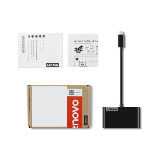 Lenovo GX91L84354 hub & concentrateur USB 3.2 Gen 1 (3.1 Gen 1) Type-C 625 Mbit/s Noir Lenovo GX91L84354 hub & concentrateur USB 3.2 Gen 1 (3.1 Gen 1) Type-C 625 Mbit/s Noir