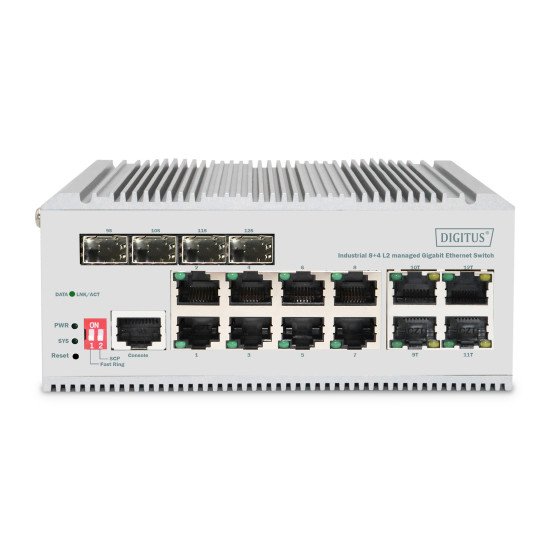 Digitus Commutateur industriel Gigabit Ethernet L2 Managed 8+4 ports