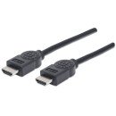 Manhattan Câble HDMI 4K@30 Hz, 1,8 m, adapté à tous les usages 1080p/HD et à la plupart des usages 4K (vérifier la compatibilité 4K de votre système), mâle à mâle, noir, Ultra HD 4K x 2K, garantie à vie, équivalent à HDMM6