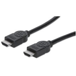 Manhattan Câble HDMI 4K@30 Hz, 5 m, adapté à tous les usages 1080p/HD et à la plupart des usages 4K (vérifier la compatibilité 4K de votre système), mâle à mâle, noir, Ultra HD 4K x 2K, garantie à vie, équivalent à HDMM5M