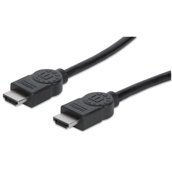 Manhattan Câble HDMI 4K@30 Hz, 5 m, adapté à tous les usages 1080p/HD et à la plupart des usages 4K (vérifier la compatibilité 4K de votre système), mâle à mâle, noir, Ultra HD 4K x 2K, garantie à vie, équivalent à HDMM5M
