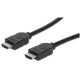 Manhattan Câble HDMI 4K@30 Hz, 5 m, adapté à tous les usages 1080p/HD et à la plupart des usages 4K (vérifier la compatibilité 4K de votre système), mâle à mâle, noir, Ultra HD 4K x 2K, garantie à vie, équivalent à HDMM5M
