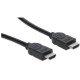 Manhattan Câble HDMI 4K@30 Hz, 5 m, adapté à tous les usages 1080p/HD et à la plupart des usages 4K (vérifier la compatibilité 4K de votre système), mâle à mâle, noir, Ultra HD 4K x 2K, garantie à vie, équivalent à HDMM5M