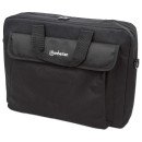 Manhattan Sacoche London pour PC portable 15,6", chargement par le haut, noir, ÉCONOMIQUE, poche accessoires, bandoulière amovible, alternative à Targus TAR300, garantie 3 ans