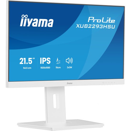 iiyama ProLite XUB2293HSU-W7 écran PC 54,6 cm (21.5") 1920 x 1080 pixels Full HD LED Blanc iiyama ProLite XUB2293HSU-W7 écran PC 54,6 cm (21.5") 1920 x 1080 pixels Full HD LED Blanc