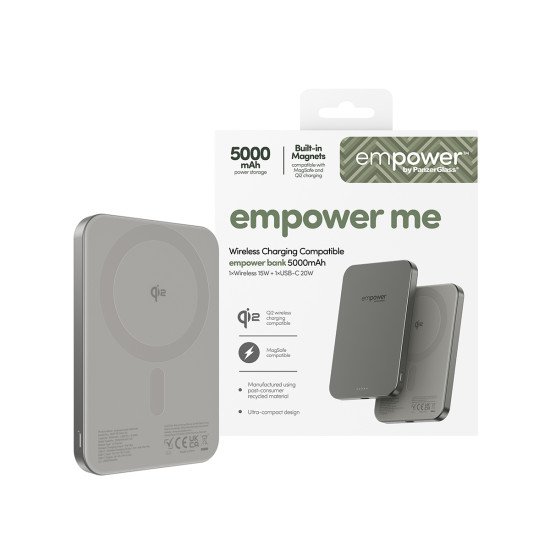 PanzerGlass empower by ® empower Bank | 5000mAh | Titanium Protection d'écran transparent Apple 1 pièce(s)