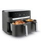 Tefal Dual Easy Fry & Grill EY905B Double 8,3 L Autonome 2700 W Friteuse d'air chaud Gris