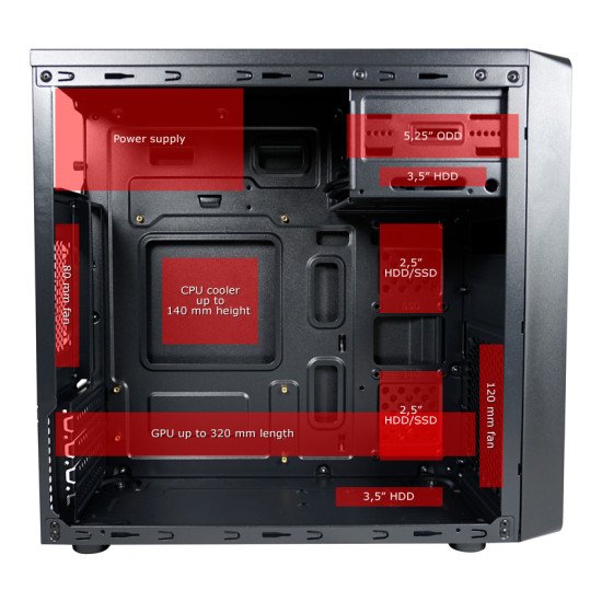LC-Power LC-2017MB-ON unité centrale Micro Tower Noir LC-Power LC-2017MB-ON unité centrale Micro Tower Noir