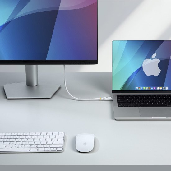 StarTech.com Câble USB4 de 50cm, 80 Gbit/s, Câble USB-C Certifié USB-IF, 240 W PD, 8K 120 Hz/4K 240 Hz DP2.1 DP80, Gaine en TPE, Compatible Thunderbolt 4 - Cordon USB-C Blanc