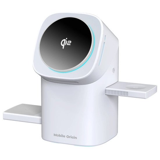 Mobile Origin WCHS-PW11-WHT chargeur d'appareils mobiles Smartphone, Smartwatch, Casques Blanc USB Recharge sans fil Charge rapide Intérieure