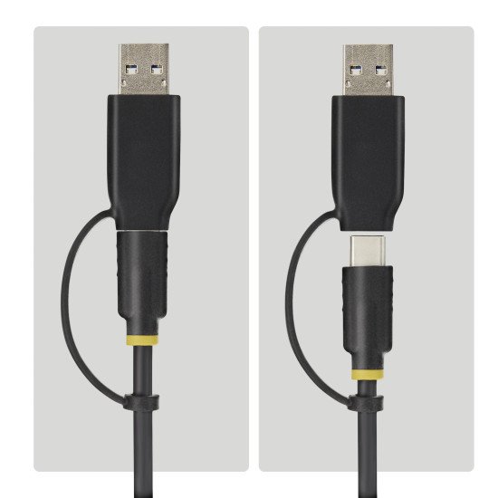 StarTech.com Adaptateur USB-C/USB-A vers M.2 NVMe et SATA 2,5"/3,5", 10 Gbps, Lecteur de Disque dur SSD Externe Sans Outil, B+M/M-Key