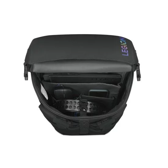 Sac à Dos Gaming Lenovo IdeaPad - Noir, Unisexe, Résistant à L'eau - Compartiment Pour PC Jusqu'à 16", 31x12x48.5cm - Fabriqué En Plastique Recyclé